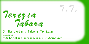 terezia tabora business card